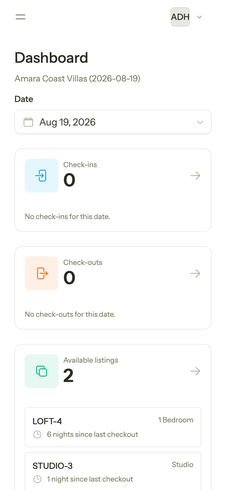 Emenye dashboard on mobile